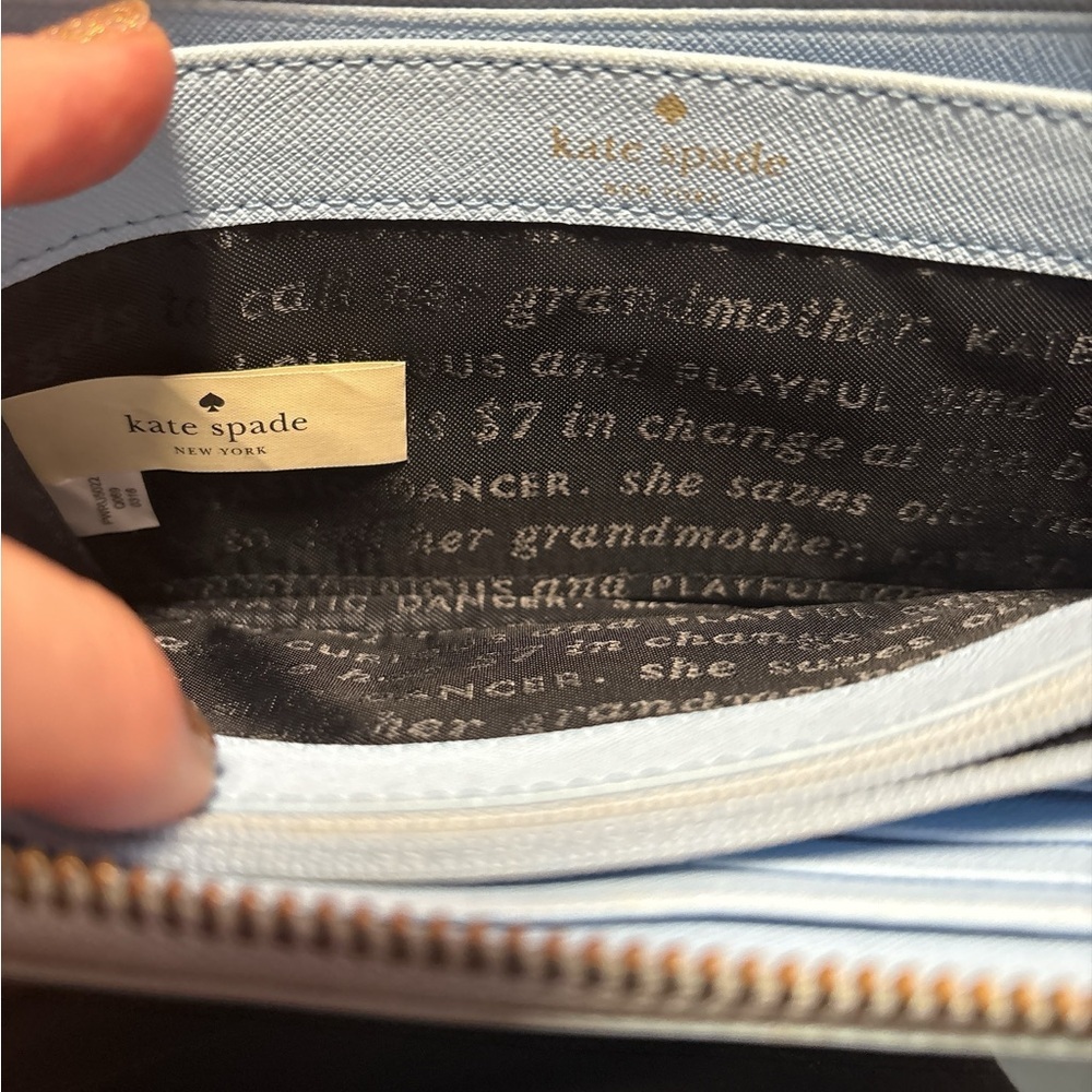 Kate Spade Storybook White, Blue and Black Anchor Wallet - Picture 3 of 10